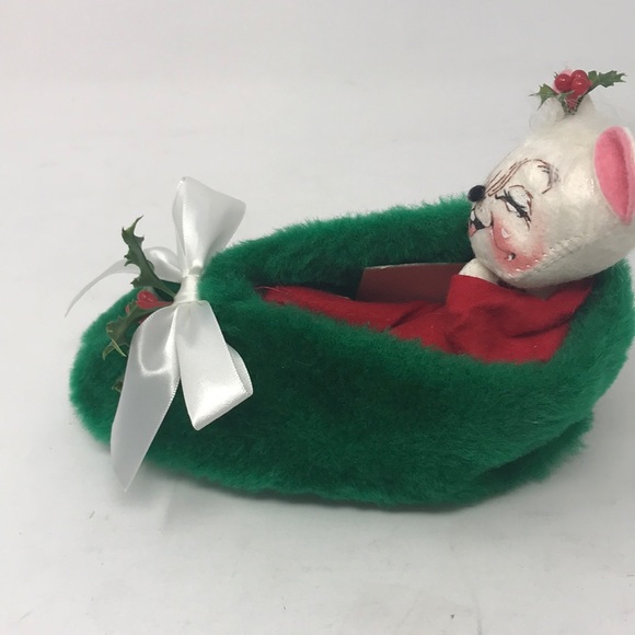 Vintage Annalee Mouse green slipper 1993. - Picture 3 of 7